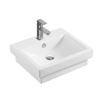 Megga-II Half Insert Sqaure Ceramic Basin