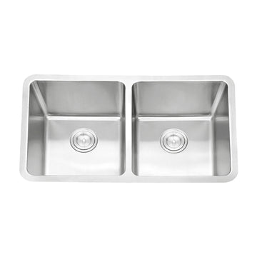 Impact S/S Radius Corner Under Counter  Double Bowl  Sink