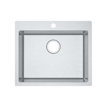 Impact S/S Top Mounted Sq Single Bowl Sink With Tap Hole