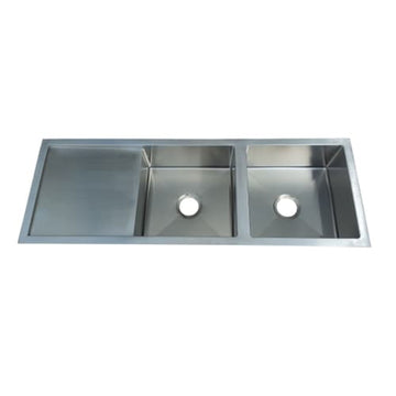 Impact Sq S/S Double Bowls Sink With Drainer