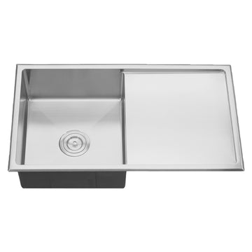 Impact S/S Sq Counter Top Single Bowl With Drainer