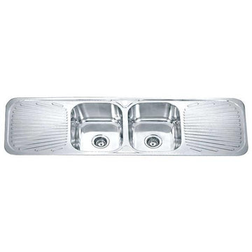 Dante S/S Double Bowl Sink With Double Drainer